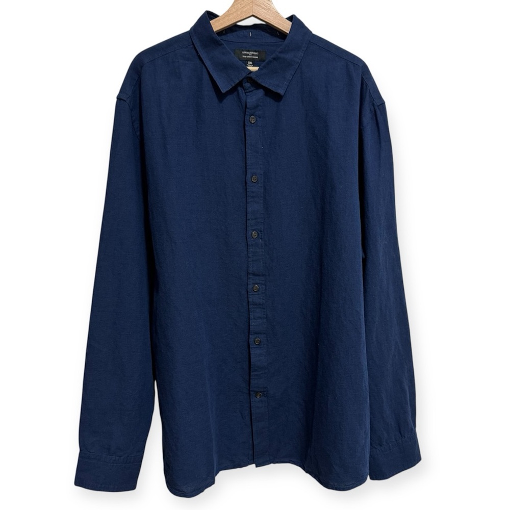 Banana Republic Factory‎ Slim Fit Linen Cotton Blend Button Down Shirt XXL